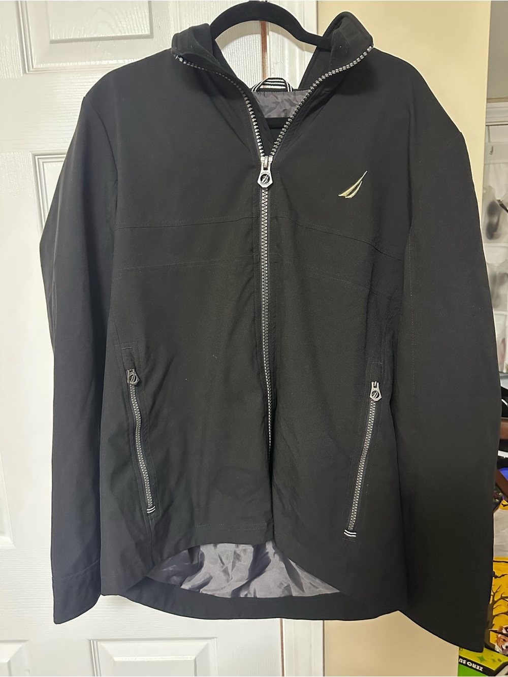 Nautica Black Hooded Softshell Jacket
